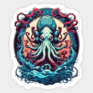 Release The Kraken  retro vintage design Sticker